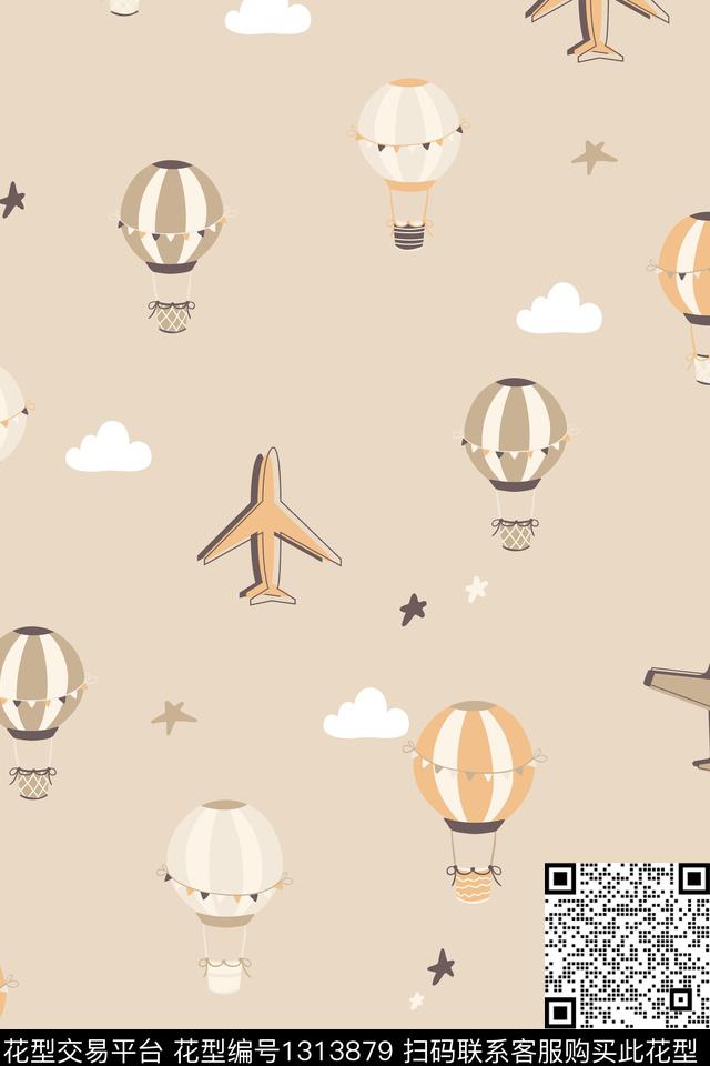 童装飞机卡通传统印花华亿平台下载（图片编号: 1313879） - 瓦栏（Walan）