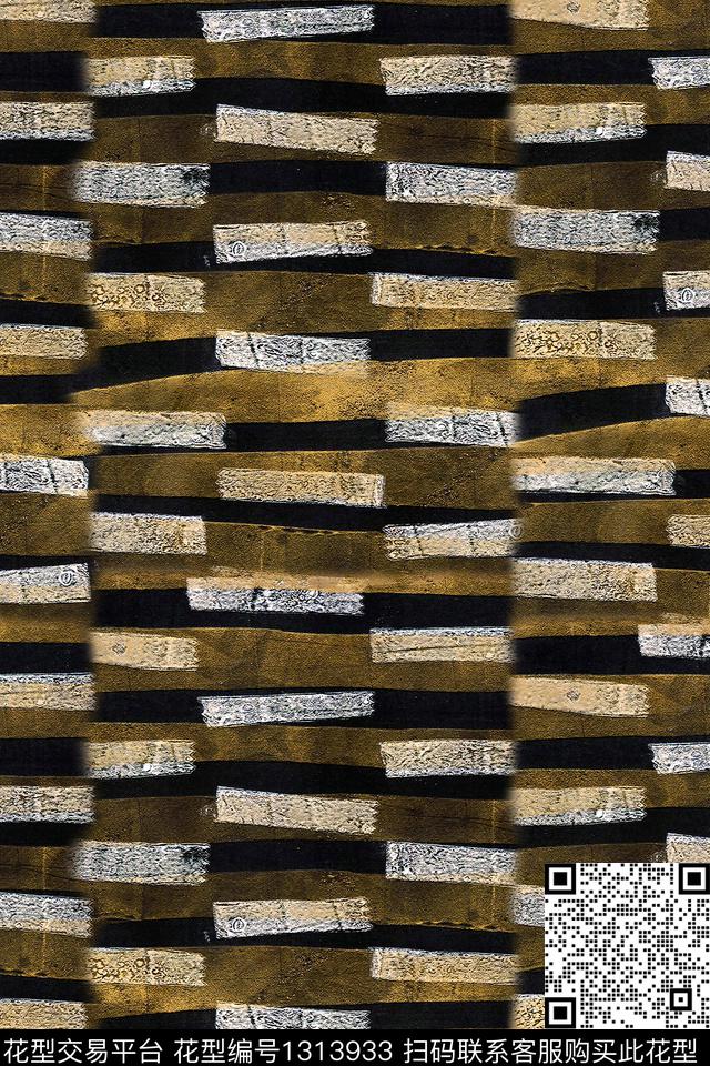 几何花卉大牌风数码印花华亿平台下载（图片编号: 1313933） - 瓦栏（Walan）