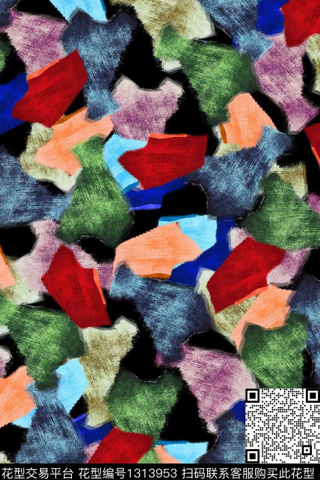 几何春夏华亿平台数码印花华亿平台下载（图片编号: 1313953） - 瓦栏（Walan）