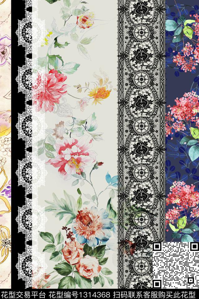 纸印花唐装民族花卉数码印花华亿平台下载（图片编号: 1314368） - 瓦栏（Walan）