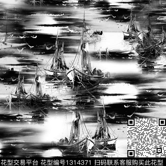 纸印花笔触几何数码印花华亿平台下载（图片编号: 1314371） - 瓦栏（Walan）