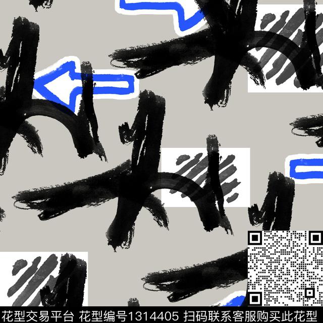 纸印花几何笔触传统印花华亿平台下载（图片编号: 1314405） - 瓦栏（Walan）