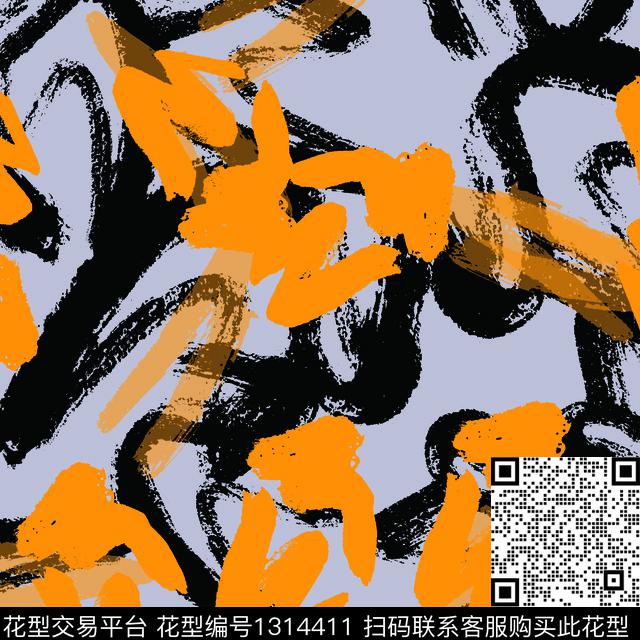 纸印花几何笔触传统印花华亿平台下载（图片编号: 1314411） - 瓦栏（Walan）