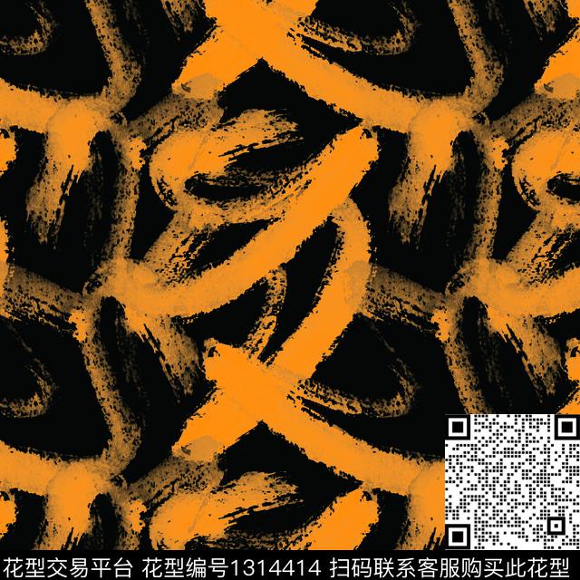 纸印花几何笔触传统印花华亿平台下载（图片编号: 1314414） - 瓦栏（Walan）