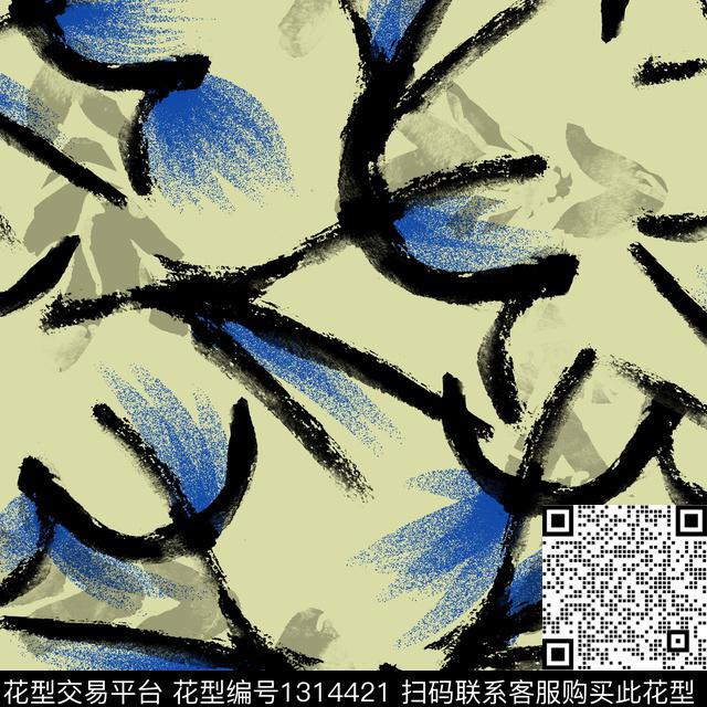 纸印花几何笔触传统印花华亿平台下载（图片编号: 1314421） - 瓦栏（Walan）