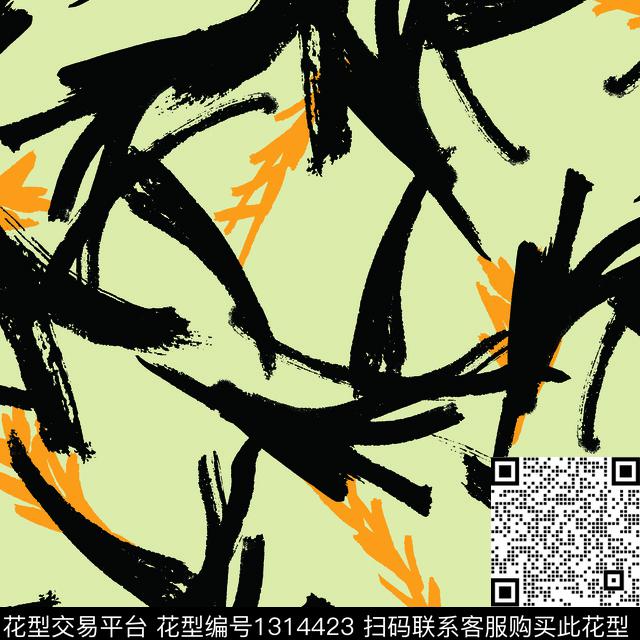 纸印花几何笔触传统印花华亿平台下载（图片编号: 1314423） - 瓦栏（Walan）