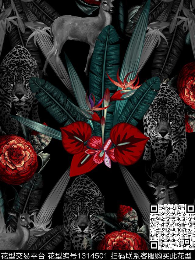 大牌风男T潮牌男装华亿平台数码印花华亿平台下载（图片编号: 1314501） - 瓦栏（Walan）