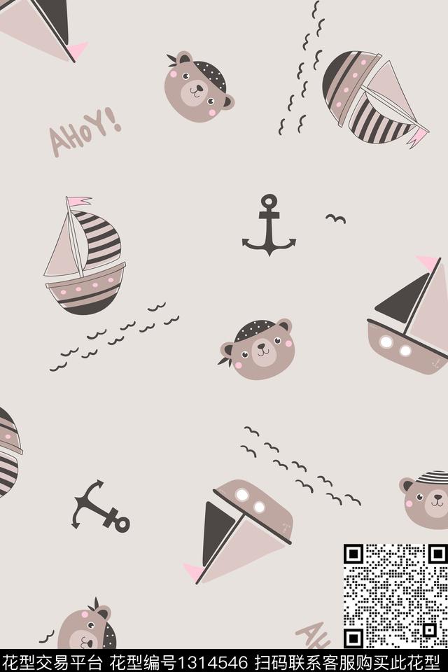 童装航海卡通传统印花华亿平台下载（图片编号: 1314546） - 瓦栏（Walan）