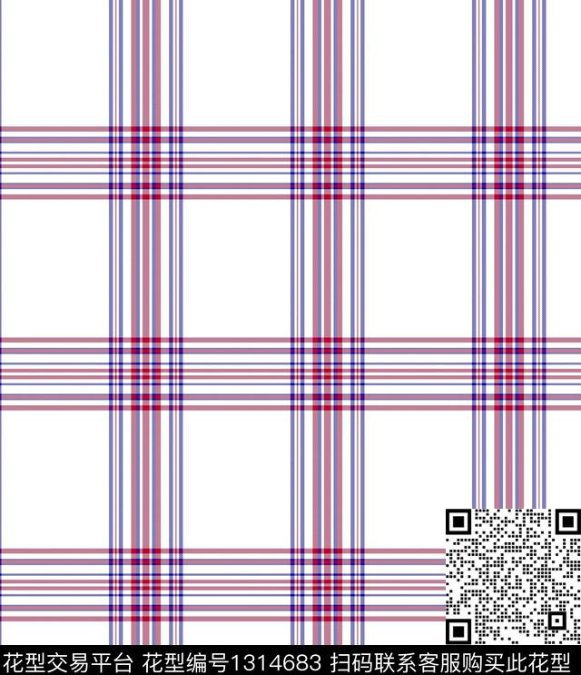 几何格子满版散花传统印花华亿平台下载（图片编号: 1314683） - 瓦栏（Walan）
