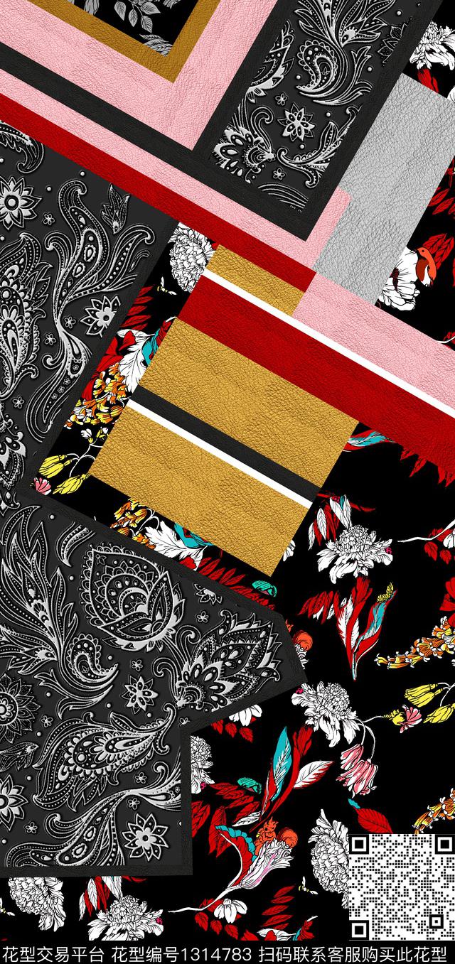 连衣裙数码定位花花卉数码印花华亿平台下载（图片编号: 1314783） - 瓦栏（Walan）