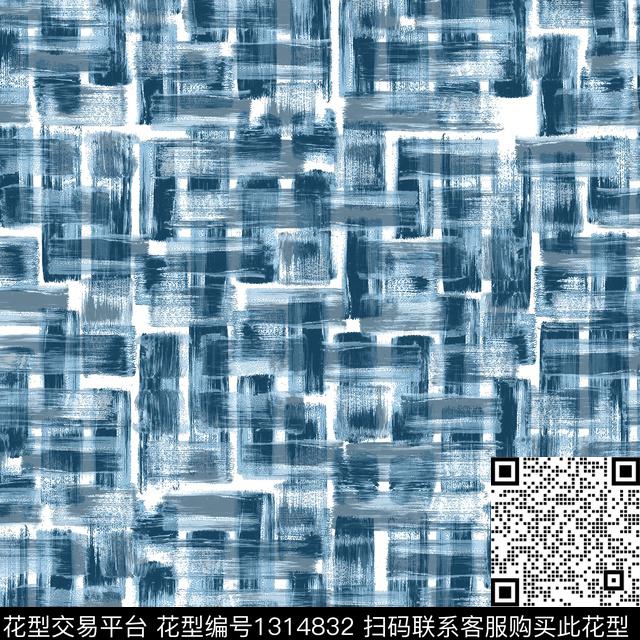 几何男装满版散花数码印花华亿平台下载（图片编号: 1314832） - 瓦栏（Walan）