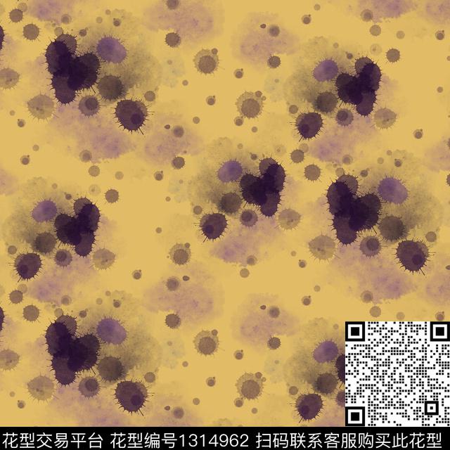 手绘真丝波点数码印花华亿平台下载（图片编号: 1314962） - 瓦栏（Walan）