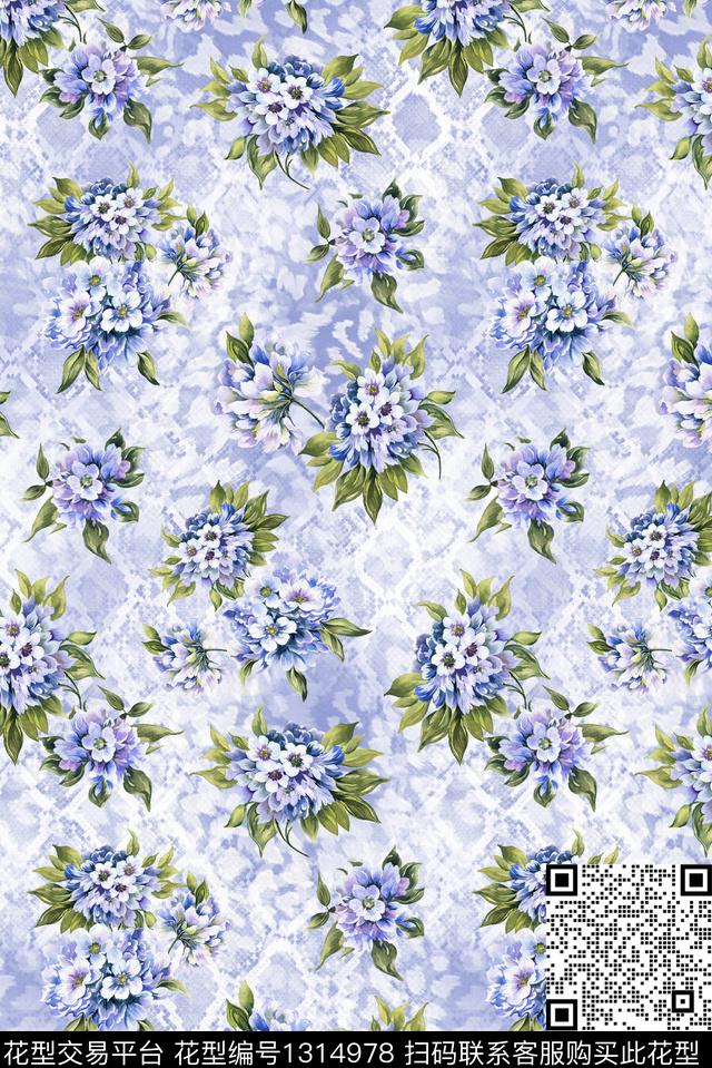 大牌风小清新小碎花数码印花华亿平台下载（图片编号: 1314978） - 瓦栏（Walan）