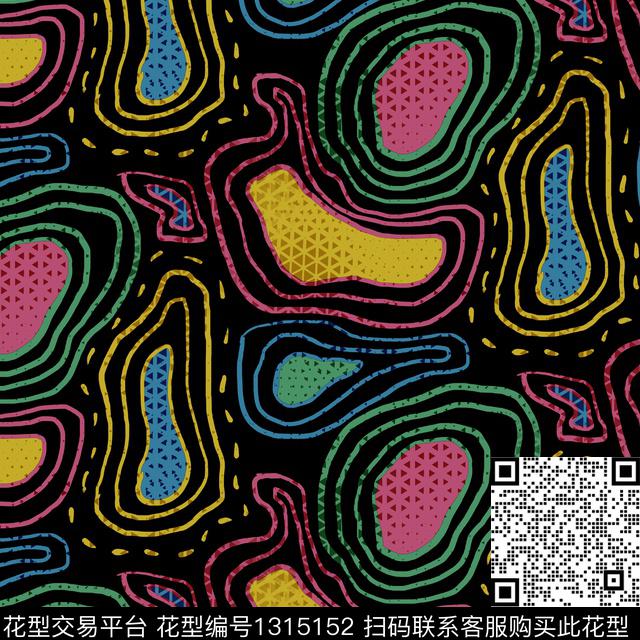 几何迷彩大牌风数码印花华亿平台下载（图片编号: 1315152） - 瓦栏（Walan）