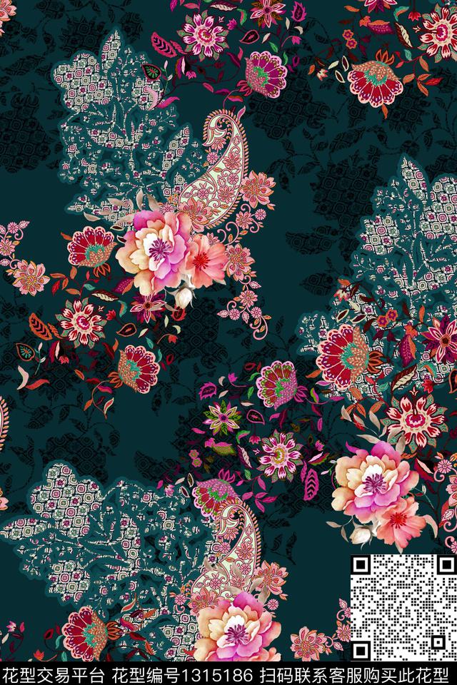 香云纱真丝中老年数码印花华亿平台下载（图片编号: 1315186） - 瓦栏（Walan）