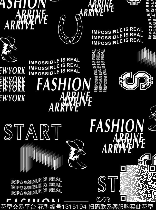 字母几何男装数码印花华亿平台下载（图片编号: 1315194） - 瓦栏（Walan）