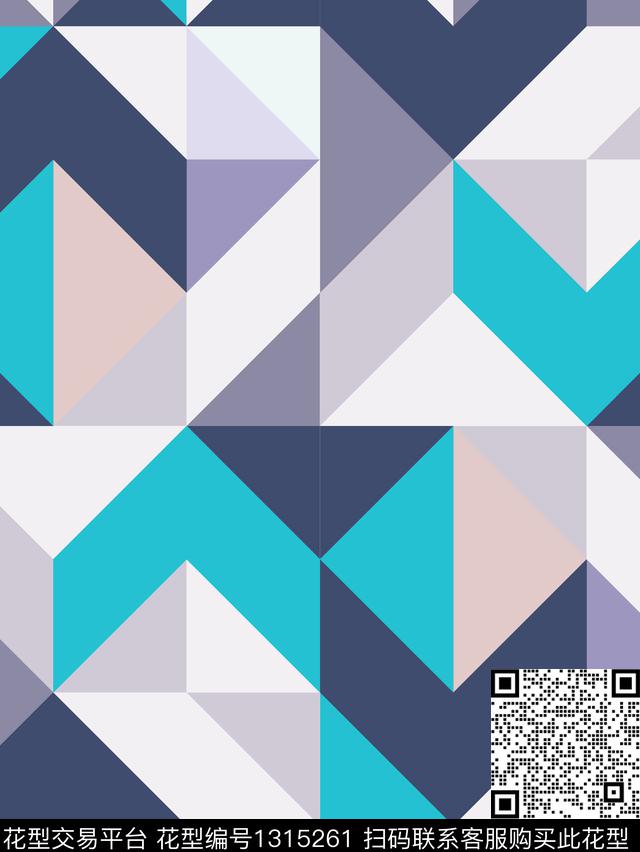 三角形几何平行四边形传统印花华亿平台下载（图片编号: 1315261） - 瓦栏（Walan）