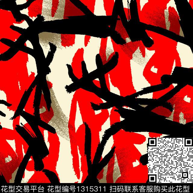 纸印花几何抽象男装传统印花华亿平台下载（图片编号: 1315311） - 瓦栏（Walan）