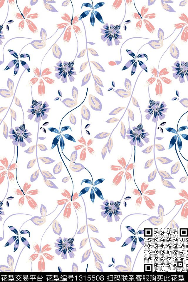 大牌风小清新小碎花数码印花华亿平台下载（图片编号: 1315508） - 瓦栏（Walan）
