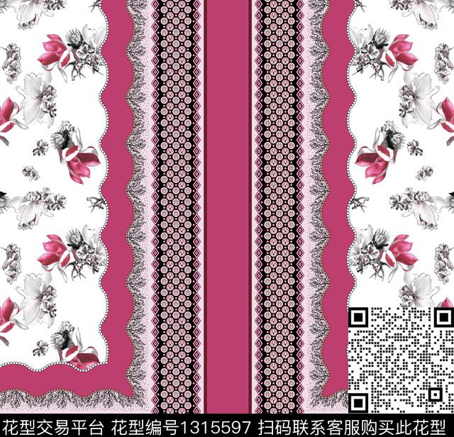 女装定位花花卉大牌风数码印花华亿平台下载（图片编号: 1315597） - 瓦栏（Walan）