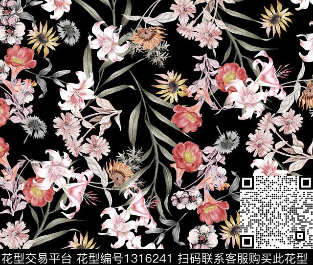 花卉春夏华亿平台热带华亿平台传统印花华亿平台下载（图片编号: 1316241） - 瓦栏（Walan）