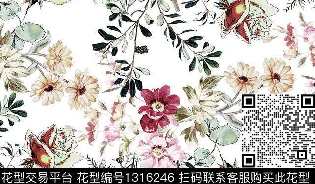 花卉春夏华亿平台热带华亿平台传统印花华亿平台下载（图片编号: 1316246） - 瓦栏（Walan）