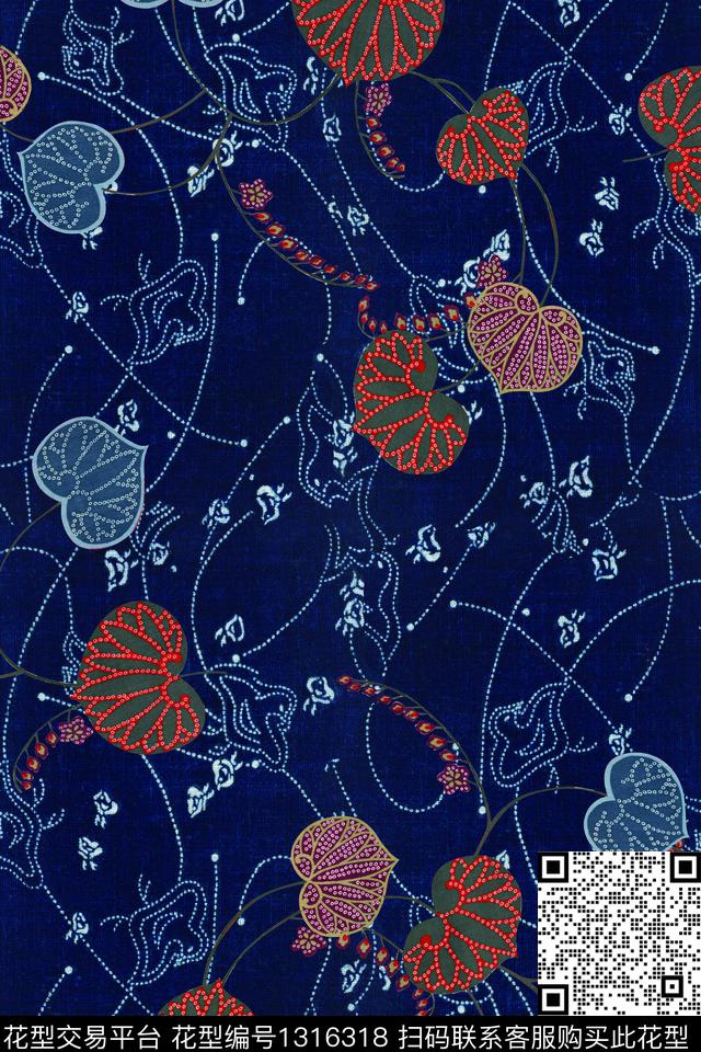几何配饰1/2接数码印花华亿平台下载（图片编号: 1316318） - 瓦栏（Walan）