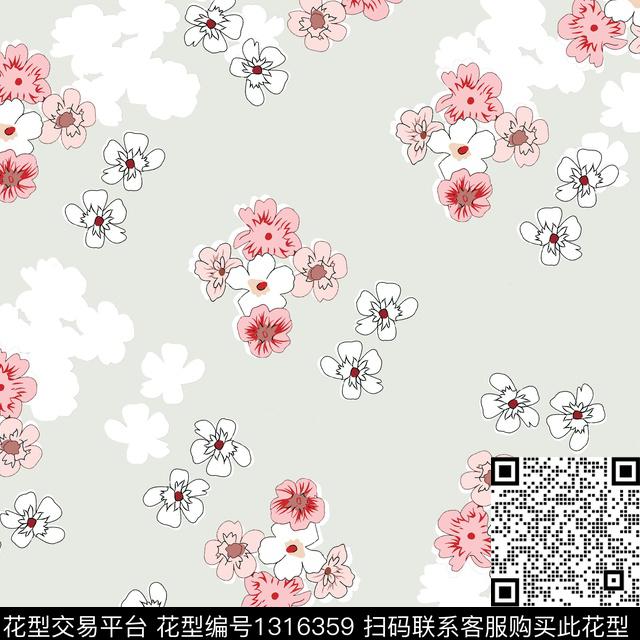 满版散花大牌风素雅数码印花华亿平台下载（图片编号: 1316359） - 瓦栏（Walan）