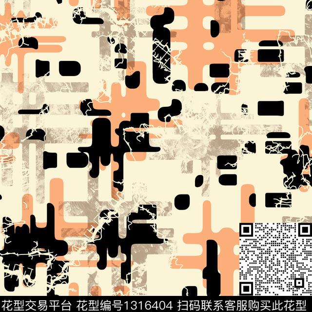 纸印花几何抽象男装传统印花华亿平台下载（图片编号: 1316404） - 瓦栏（Walan）