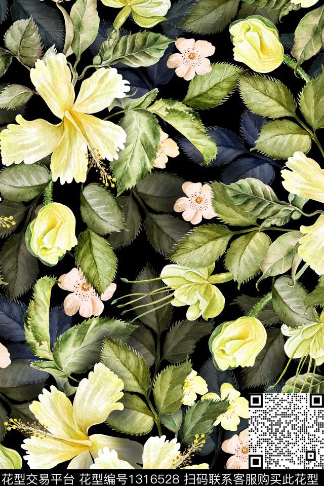 泳装华亿平台花卉满版散花数码印花华亿平台下载（图片编号: 1316528） - 瓦栏（Walan）