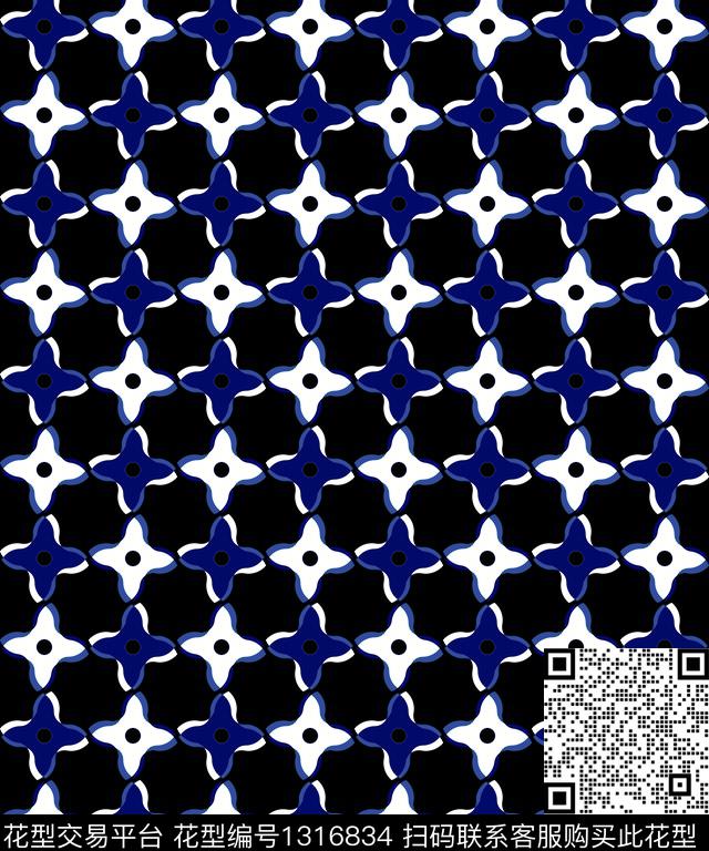 几何大牌风抽象传统印花华亿平台下载（图片编号: 1316834） - 瓦栏（Walan）