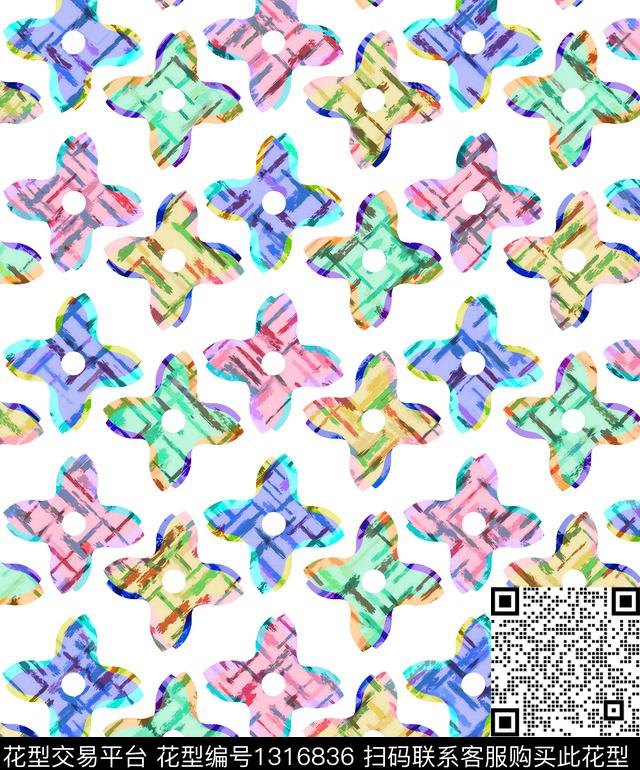 几何大牌风抽象数码印花华亿平台下载（图片编号: 1316836） - 瓦栏（Walan）