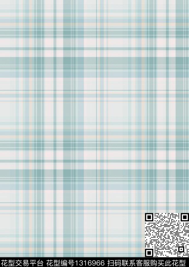 绿色格子纹理数码印花华亿平台下载（图片编号: 1316966） - 瓦栏（Walan）