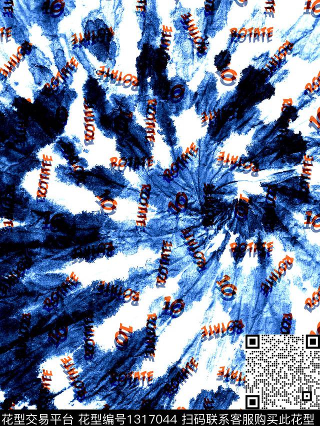 字母扎染华亿平台底纹数码印花华亿平台下载（图片编号: 1317044） - 瓦栏（Walan）