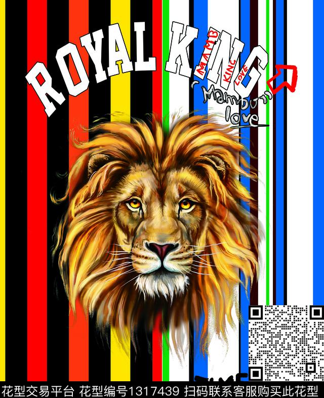 狮子定位花几何数码印花华亿平台下载（图片编号: 1317439） - 瓦栏（Walan）