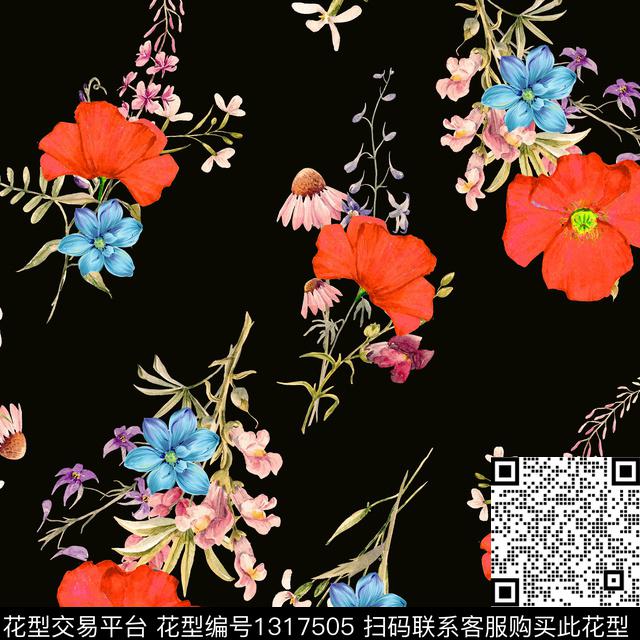 数码华亿平台花卉潮牌数码印花华亿平台下载（图片编号: 1317505） - 瓦栏（Walan）