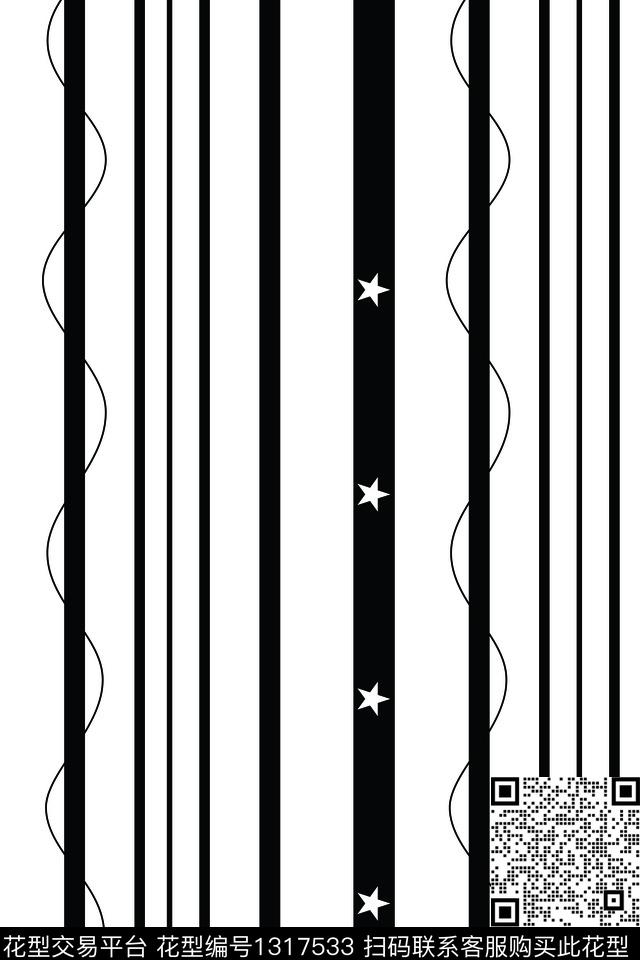 几何大牌风条纹传统印花华亿平台下载（图片编号: 1317533） - 瓦栏（Walan）