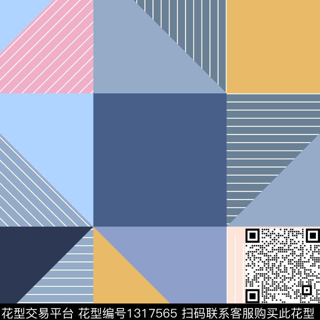 三角形线条几何传统印花华亿平台下载（图片编号: 1317565） - 瓦栏（Walan）