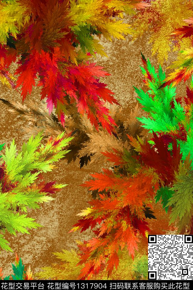 数码华亿平台抽象花卉春夏华亿平台数码印花华亿平台下载（图片编号: 1317904） - 瓦栏（Walan）
