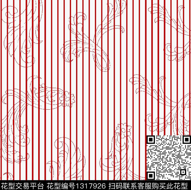 几何树枝大牌风传统印花华亿平台下载（图片编号: 1317926） - 瓦栏（Walan）
