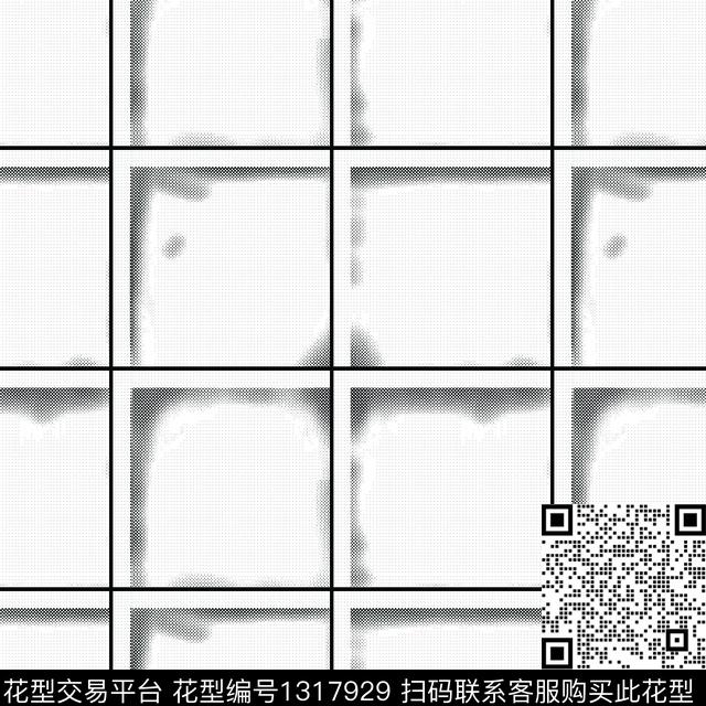 格子几何大牌风传统印花华亿平台下载（图片编号: 1317929） - 瓦栏（Walan）