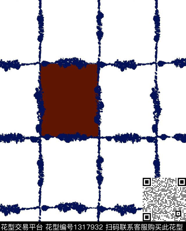 格子几何大牌风传统印花华亿平台下载（图片编号: 1317932） - 瓦栏（Walan）