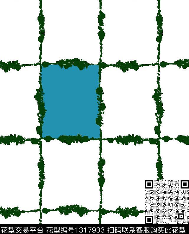 格子几何大牌风传统印花华亿平台下载（图片编号: 1317933） - 瓦栏（Walan）