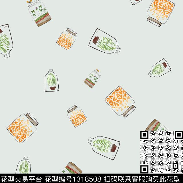 童装几何植物数码印花华亿平台下载（图片编号: 1318508） - 瓦栏（Walan）