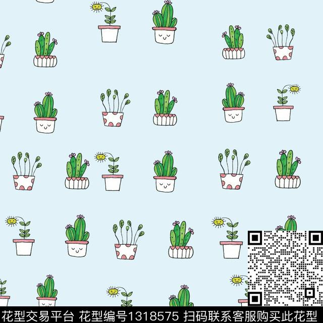 童装几何植物数码印花华亿平台下载（图片编号: 1318575） - 瓦栏（Walan）