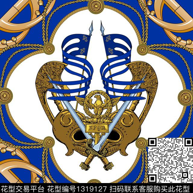 方巾丝巾定位花欧式定位花数码印花华亿平台下载（图片编号: 1319127） - 瓦栏（Walan）