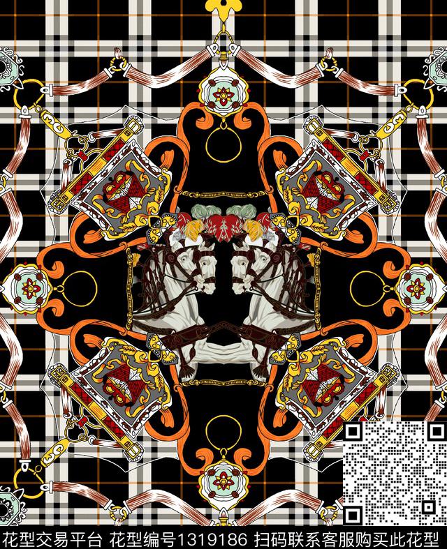 几何定位动物花卉大牌风数码印花华亿平台下载（图片编号: 1319186） - 瓦栏（Walan）