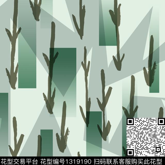 纸印花几何抽象男装传统印花华亿平台下载（图片编号: 1319190） - 瓦栏（Walan）