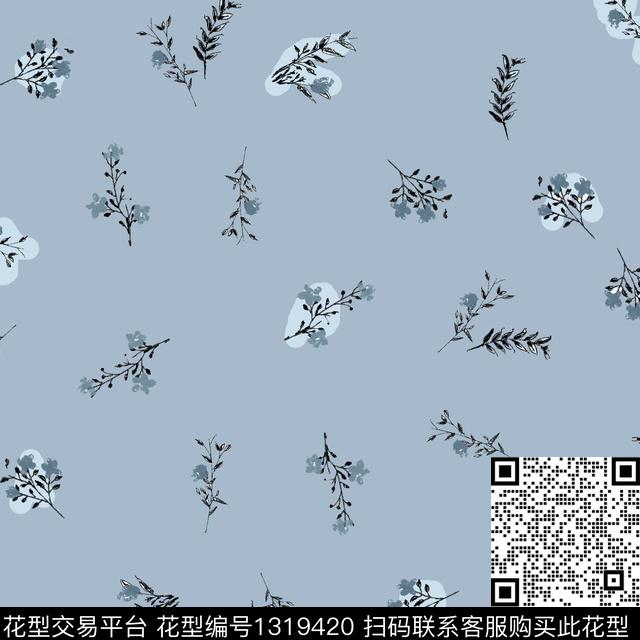 满版散花大牌风中国风数码印花华亿平台下载（图片编号: 1319420） - 瓦栏（Walan）