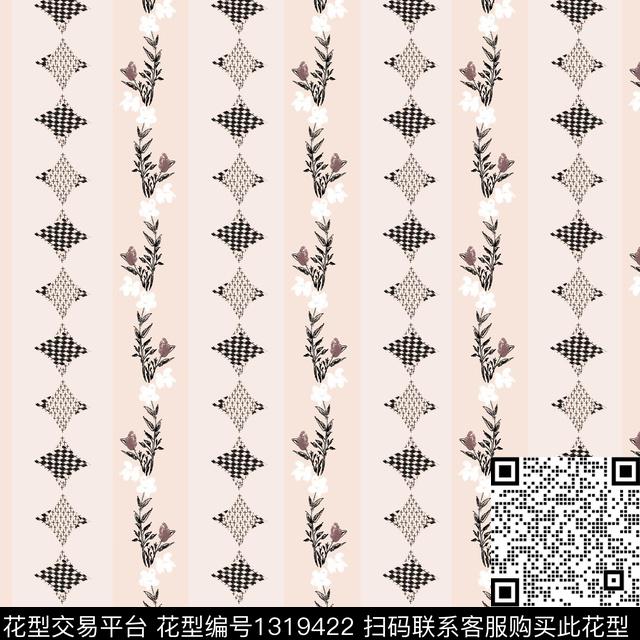 几何满版散花大牌风数码印花华亿平台下载（图片编号: 1319422） - 瓦栏（Walan）